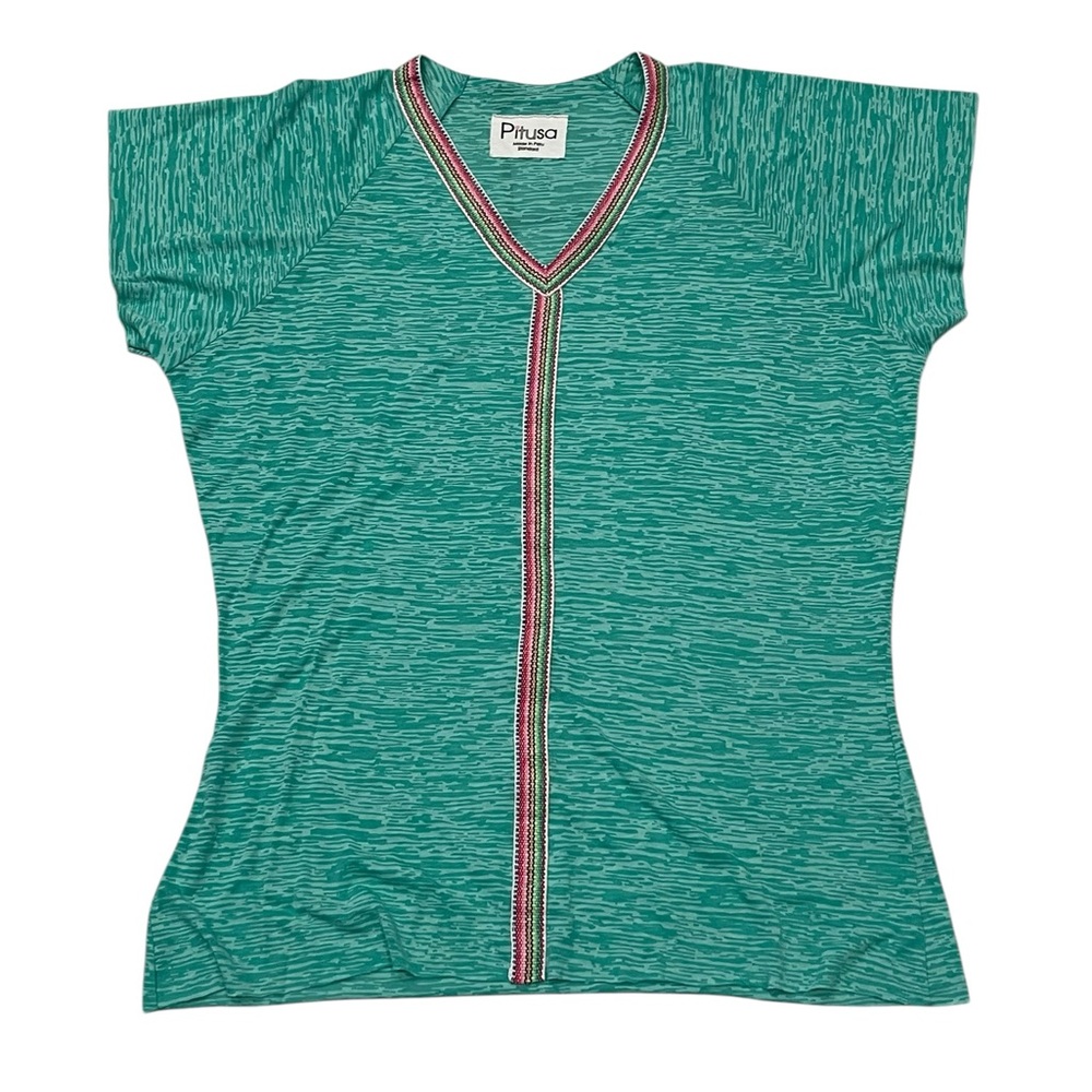 Pitusa Green V-Neck Top